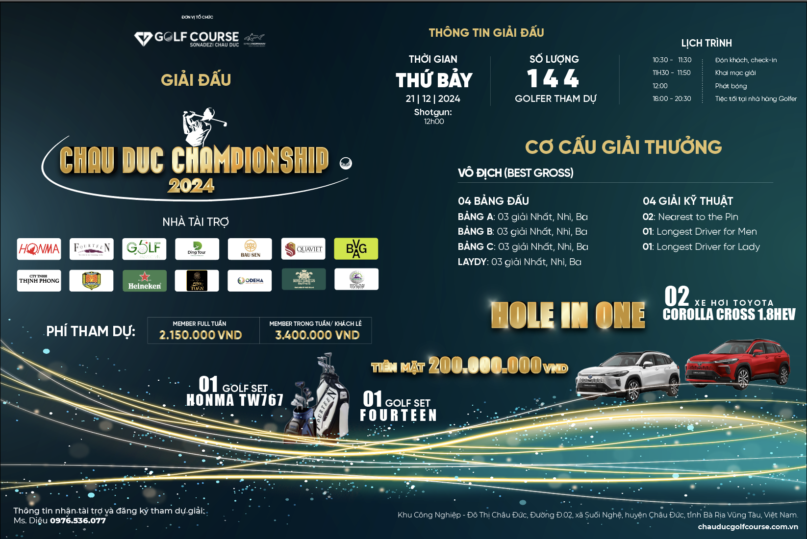 CHÀO ĐÓN CHAU DUC CHAMPIONSHIP 2024 – GIẢI ĐẤU GOLF ĐẲNG CẤP NHẤT NĂM