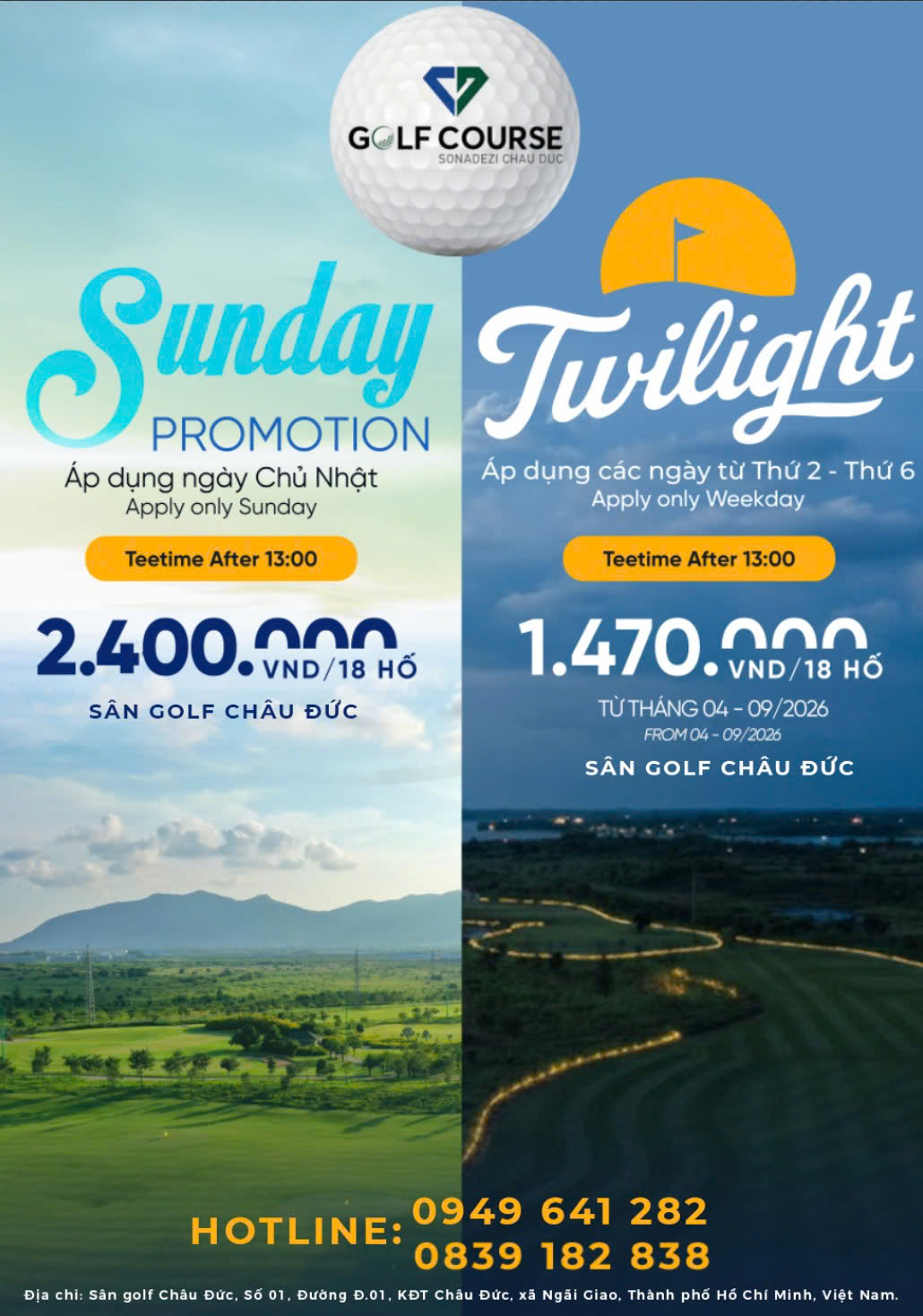 CHƠI GOLF "CỰC CHILL" – CHI PHÍ "CỰC ƯU ĐÃI"