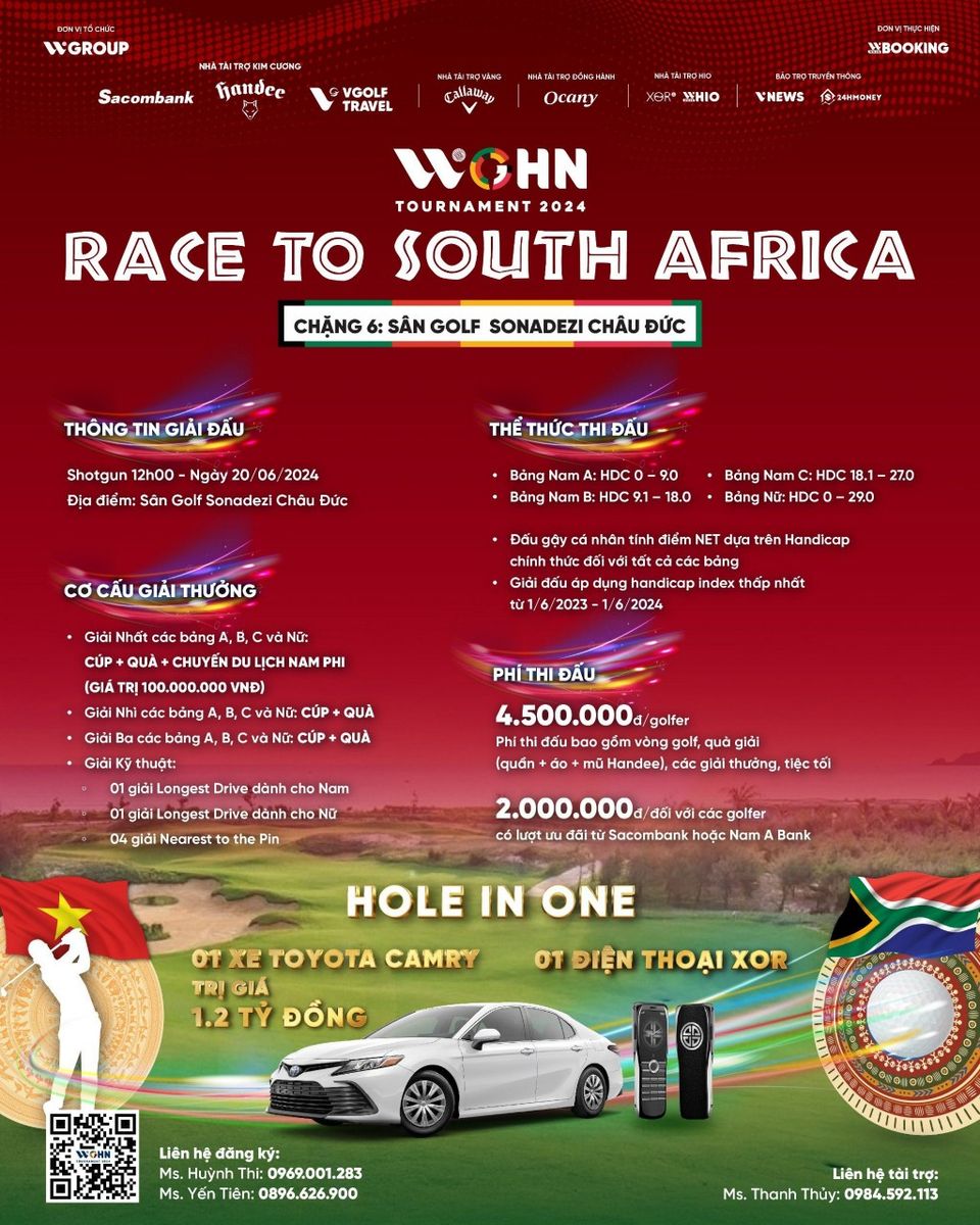 SÂN GOLF CHÂU ĐỨC – NƠI ĐĂNG CAI GIẢI TOURNAMENT RACE TO SOUTH AFRICA 2024 CHẶNG 6