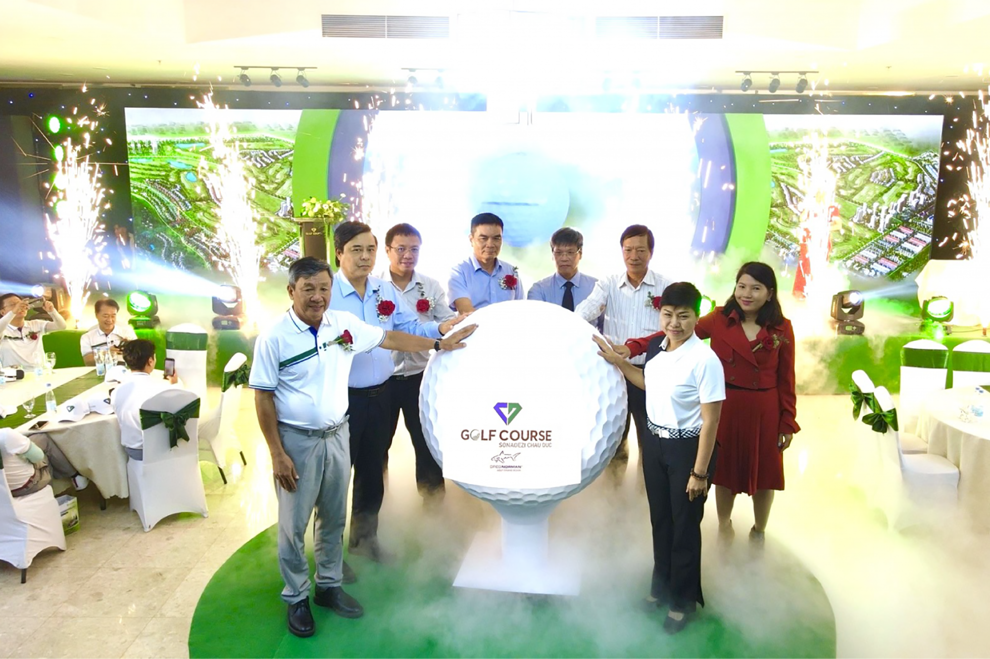 THE GRAND OPENING CEREMONY OF CHAU DUC GOLF COURSE